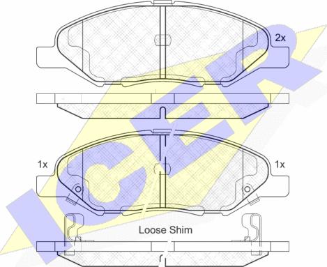 Icer 182074 - Тормозные колодки, дисковые, комплект autospares.lv