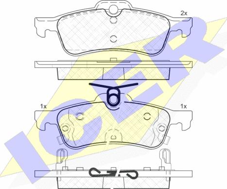 Icer 182101 - Тормозные колодки, дисковые, комплект autospares.lv