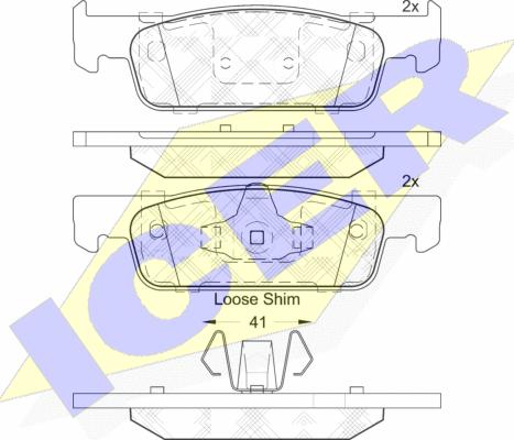 Icer 182115 - Тормозные колодки, дисковые, комплект autospares.lv