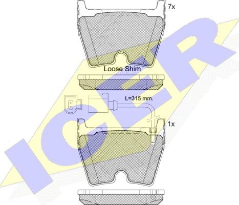 Icer 182113-203 - Тормозные колодки, дисковые, комплект autospares.lv