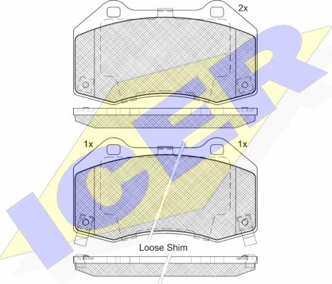 Icer 182132-200 - Тормозные колодки, дисковые, комплект autospares.lv