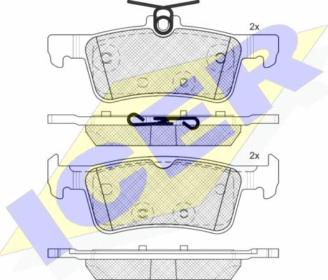 Icer 182174-200 - Тормозные колодки, дисковые, комплект autospares.lv