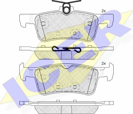 Icer 182174-208 - Тормозные колодки, дисковые, комплект autospares.lv