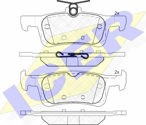 Icer 182174 - Тормозные колодки, дисковые, комплект autospares.lv