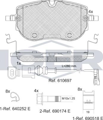 Icer 182394 - Тормозные колодки, дисковые, комплект autospares.lv