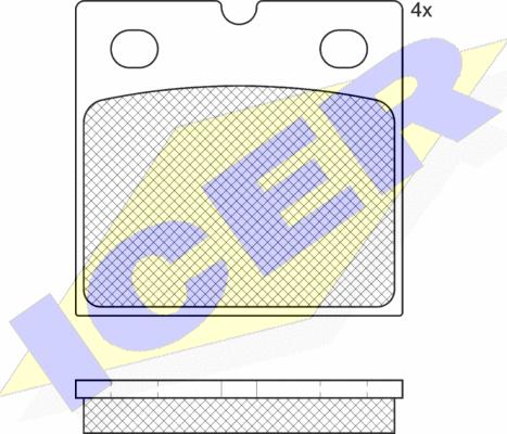 Icer 182361 - Комплект тормозных колодок, стояночный тормоз autospares.lv