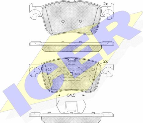 Icer 182321-204 - Тормозные колодки, дисковые, комплект autospares.lv