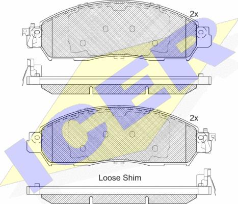 Icer 182249-203 - Тормозные колодки, дисковые, комплект autospares.lv