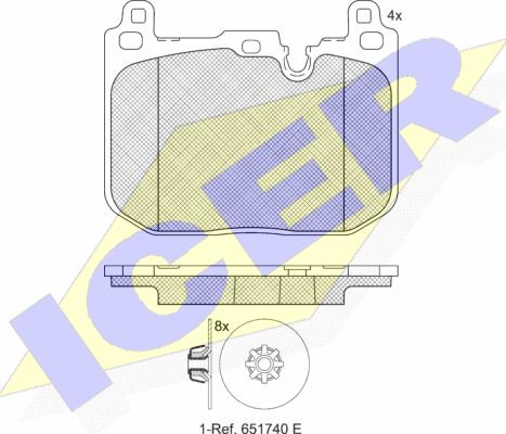 Icer 182247 - Тормозные колодки, дисковые, комплект autospares.lv