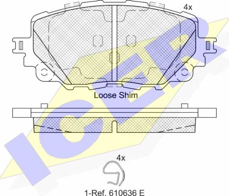 Icer 182251 - Тормозные колодки, дисковые, комплект autospares.lv