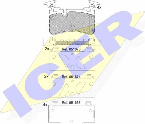 Icer 182209 - Тормозные колодки, дисковые, комплект autospares.lv