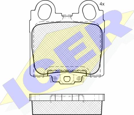 Icer 182208 - Тормозные колодки, дисковые, комплект autospares.lv