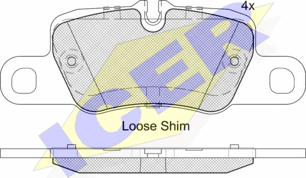 Icer 182207 - Тормозные колодки, дисковые, комплект autospares.lv