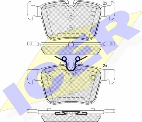 Icer 182214 - Тормозные колодки, дисковые, комплект autospares.lv