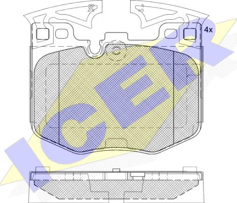 Icer 182280 - Тормозные колодки, дисковые, комплект autospares.lv