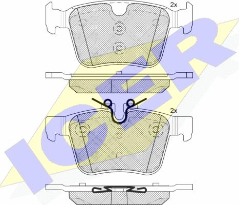 Icer 182232 - Тормозные колодки, дисковые, комплект autospares.lv