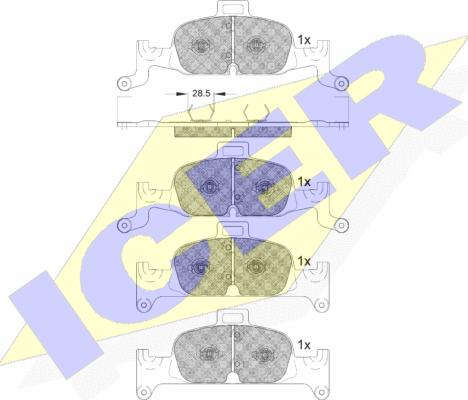 Icer 182279 - Тормозные колодки, дисковые, комплект autospares.lv