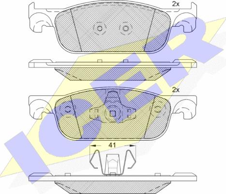 Icer 182274 - Тормозные колодки, дисковые, комплект autospares.lv