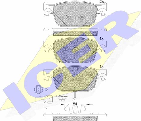 Icer 182270 - Тормозные колодки, дисковые, комплект autospares.lv