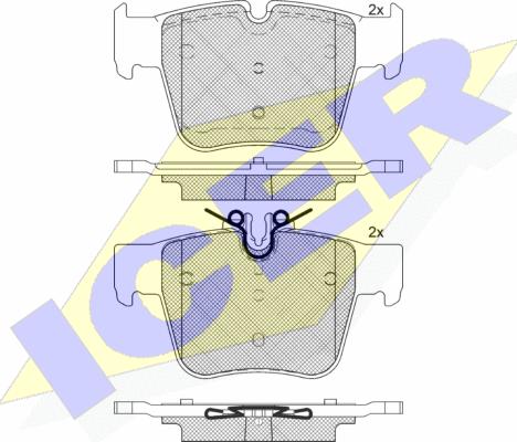 Icer 182271 - Тормозные колодки, дисковые, комплект autospares.lv