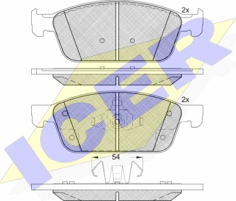 Icer 182273 - Тормозные колодки, дисковые, комплект autospares.lv