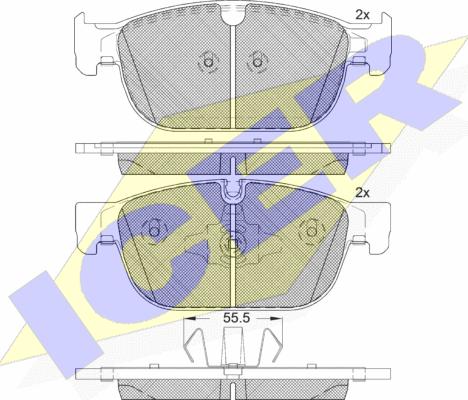 Icer 182272 - Тормозные колодки, дисковые, комплект autospares.lv