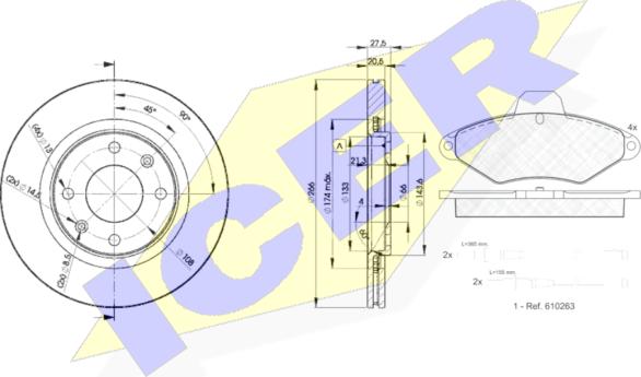 Icer 30920-4697 - Дисковый тормозной механизм, комплект autospares.lv