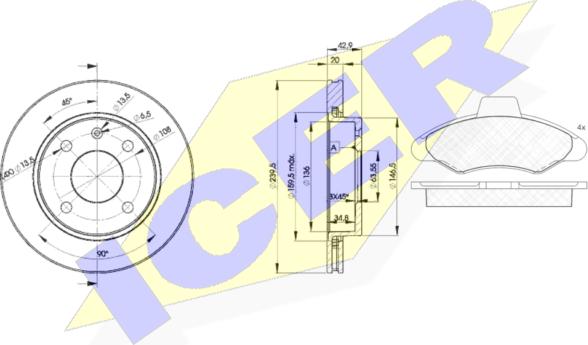 Icer 30790-1064 - Дисковый тормозной механизм, комплект autospares.lv