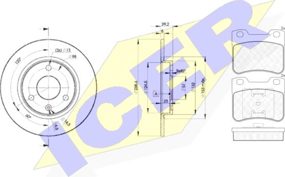 Icer 31150-7199 - Дисковый тормозной механизм, комплект autospares.lv