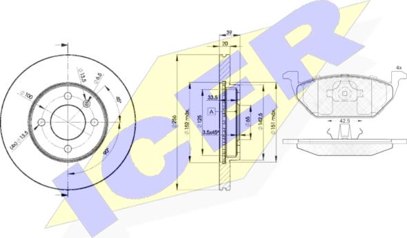 Icer 31184-3790 - Дисковый тормозной механизм, комплект autospares.lv