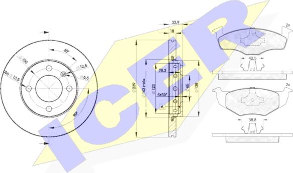 Icer 31178-5303 - Дисковый тормозной механизм, комплект autospares.lv