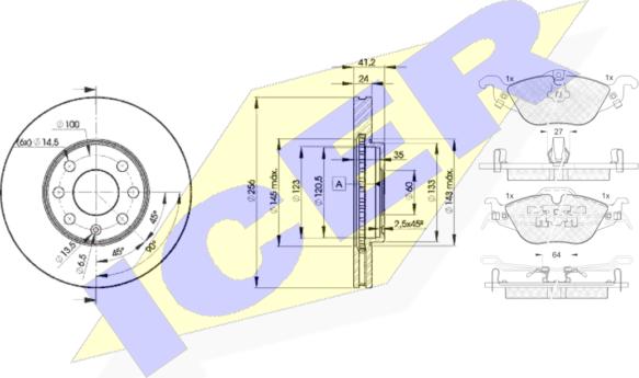 Icer 31249-7879 - Дисковый тормозной механизм, комплект autospares.lv