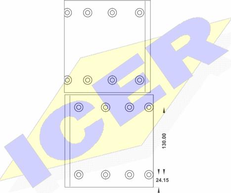 Icer 21 9283 00 - Комплект тормозных башмаков, барабанные тормоза autospares.lv