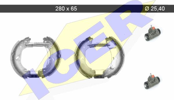 Icer 79KT0083 C - Комплект тормозных колодок, барабанные autospares.lv