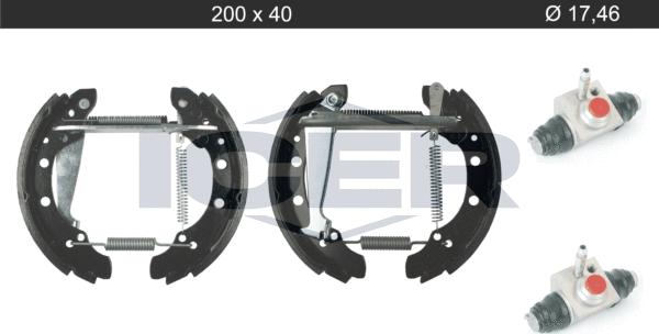 Icer 79KT0105 C - Комплект тормозных колодок, барабанные autospares.lv