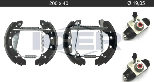 Icer 79KT0106 C - Комплект тормозных колодок, барабанные autospares.lv