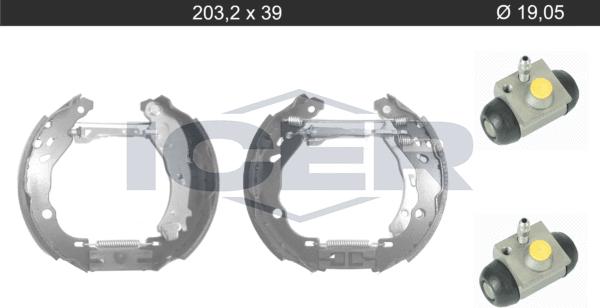 Icer 79KT0117 C - Комплект тормозных колодок, барабанные autospares.lv