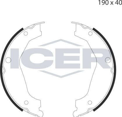 Icer 79PB4044 C - Комплект тормозов, ручник, парковка autospares.lv