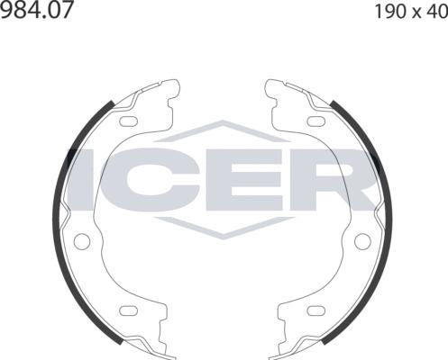 Icer 79PB4048 C - Комплект тормозов, ручник, парковка autospares.lv