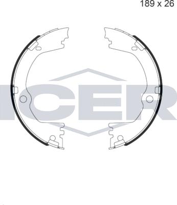 Icer 79PB4056 C - Комплект тормозов, ручник, парковка autospares.lv