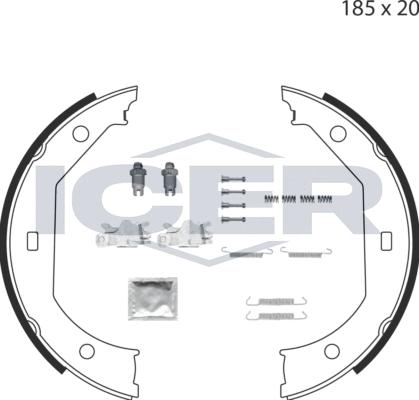 Icer 79PB4004 C - Комплект тормозов, ручник, парковка autospares.lv