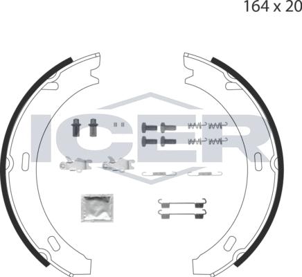 Icer 79PB4011 C - Комплект тормозов, ручник, парковка autospares.lv