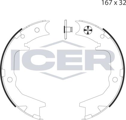 Icer 79PB4034 C - Комплект тормозов, ручник, парковка autospares.lv