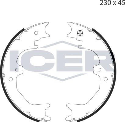 Icer 79PB4038 C - Комплект тормозов, ручник, парковка autospares.lv