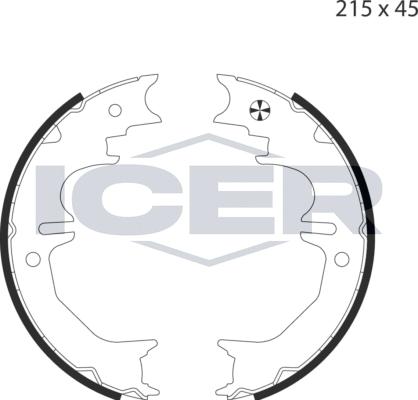 Icer 79PB4037 C - Комплект тормозов, ручник, парковка autospares.lv