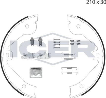 Icer 79PB4028 C - Комплект тормозов, ручник, парковка autospares.lv