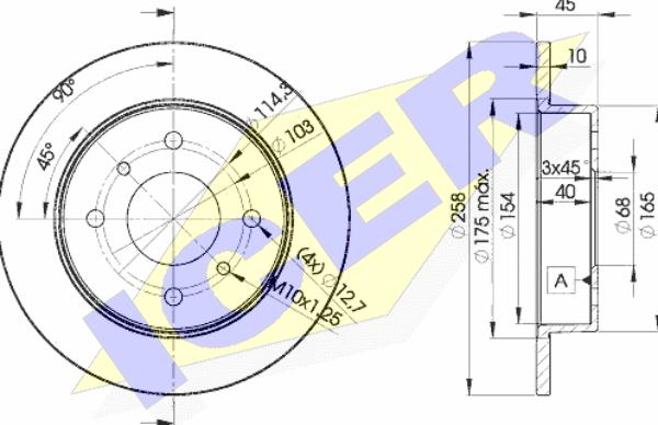 Icer 78BD9901-2 - Тормозной диск autospares.lv