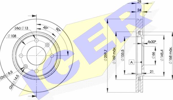 Icer 78BD9406-2 - Тормозной диск autospares.lv