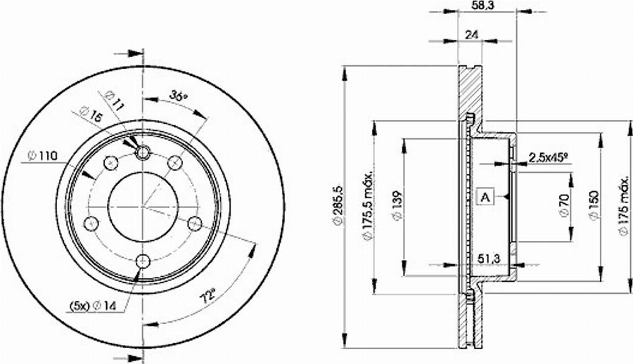 Icer 78BD9054 - Тормозной диск autospares.lv