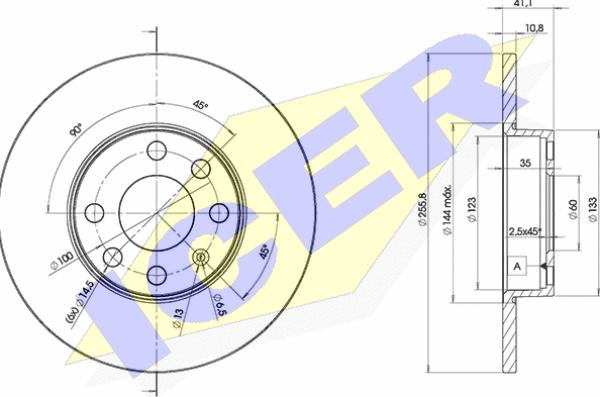 Icer 78BD9058-2 - Тормозной диск autospares.lv